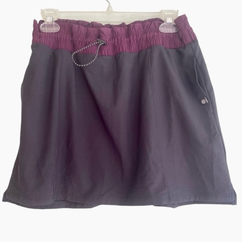 NWT Zella Black Athletic Skirt Elastic Waist Drawstring Size M